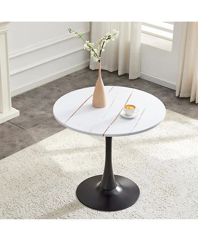 Streamdale Furniture Streamdale Round Dining Table, 31.5" Tulip Bistro Table for Kitchen, Living Room