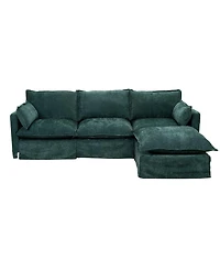 Streamdale Furniture 93.31" Modular Sectional Sofa Couch, Modern L-shaped Sofa with Movable Ottoman, 4-Seater.