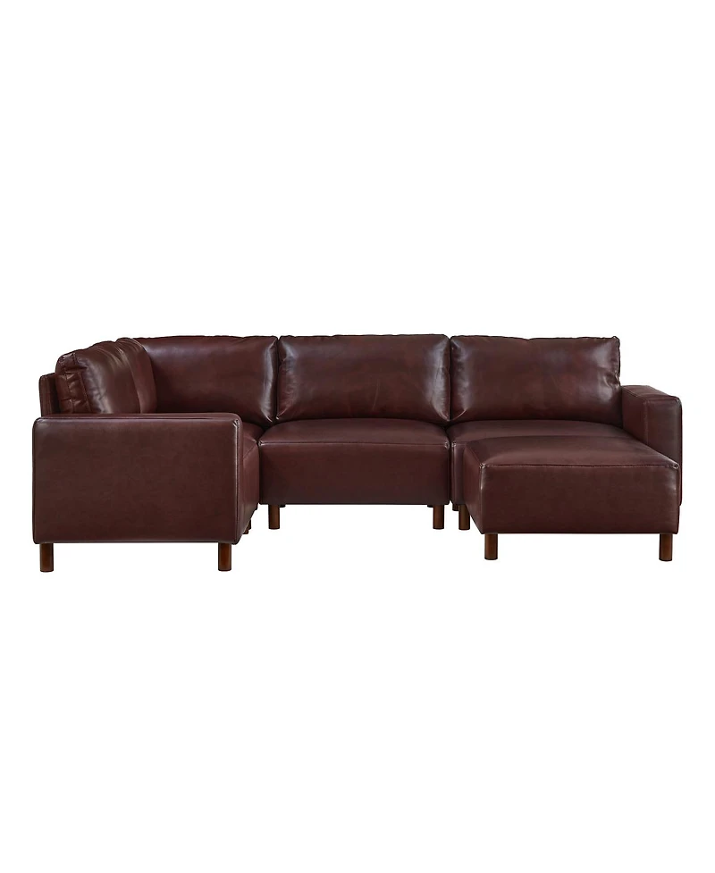 Streamdale Furniture Modern Luxury 5-Piece Modular Sectional Sofa with Ottoman
