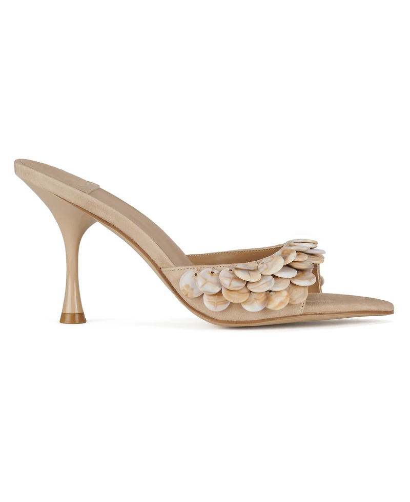Jeffery Campbell Women's Agent Shell Slip-On Dress Sandals