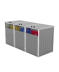 Streamdale Furniture Garbage Bin Shed for 3 Cans, Lockable, Waterproof