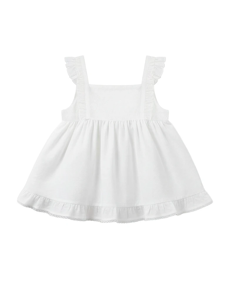 Sperry Baby Girls' Ruffle-Straps Tank Top & Shorts with Hairclip, 2-Piece Set