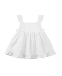 Sperry Baby Girls' Ruffle-Straps Tank Top & Shorts with Hairclip, 2-Piece Set