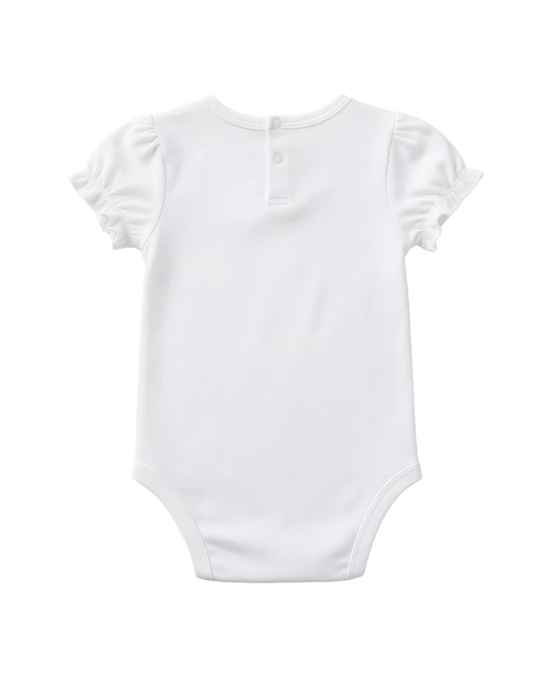 Sperry Baby Girls' Denim Jumper Dress & Bodysuit with Hairclip and Band, 2-Piece Set