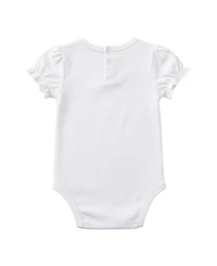 Sperry Baby Girls' Denim Jumper Dress & Bodysuit with Hairclip and Band, 2-Piece Set