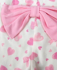 Baby Essentials Girls' I Stole Daddys Heart Lettering Bodysuit, Leggings, Socks and Headband, 4-Piece Set