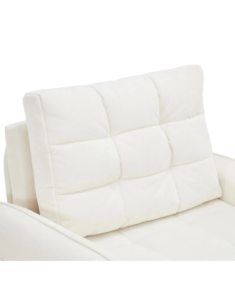 Streamdale Furniture 3-in-1 Sleeper Chair Bed, 80" Extra Long Pull Out Sofa with Usb Charging & Storage