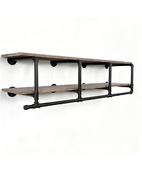 Yigii Wall Mount Clothes Rack For Bedroom Laundry Living Room
