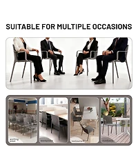 Streamdale Furniture 4pcs Warm Stackable Armchair with Folding Table