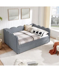 Streamdale Furniture Streamdale Cozy Gingham Daybed with Storage Drawers