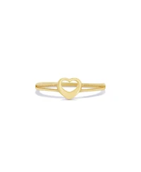 The Lovery Gold Split Shank Open Heart Ring 14K Gold