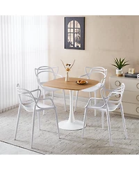 Streamdale Furniture 5pcs Dining Set, Metal Leg Table