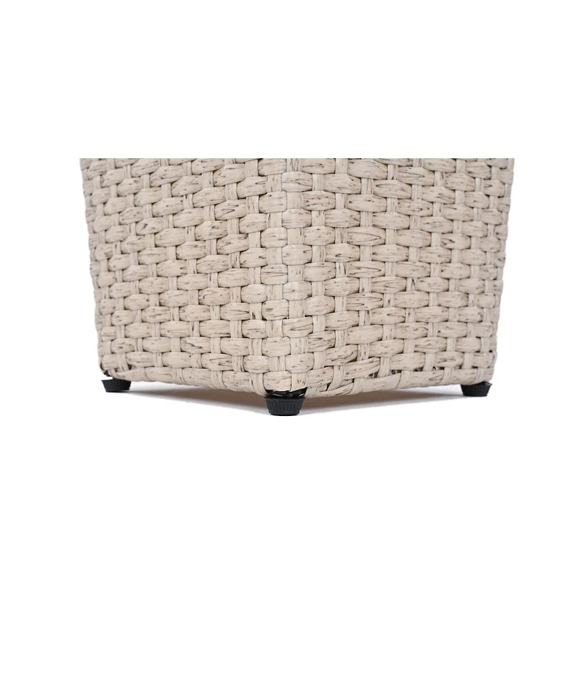 Streamdale Furniture Outdoor Pe Wicker Flower Pots, 2-Pcs Set