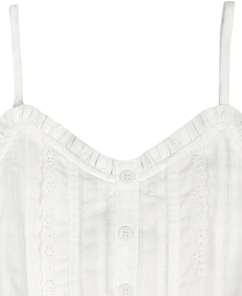 Tommy Hilfiger Girls' 7-16 Ruffle Trim Lace Cami Top