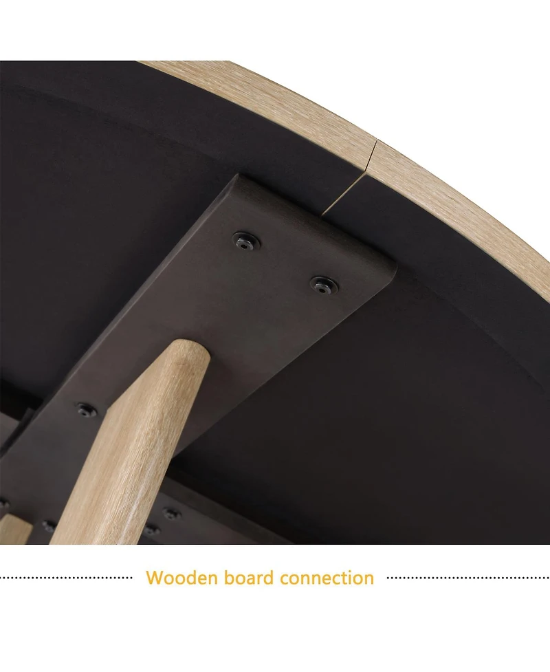 Streamdale Furniture Modern Farmhouse 47.3" Round Dining Table for 4