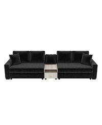 Streamdale Furniture Modern Sofa Couch 127.9" Modular Upholstered with Storage