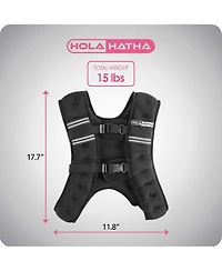 HolaHatha Weighted Vest for Running with Reflective Stripes and Elastic Straps
