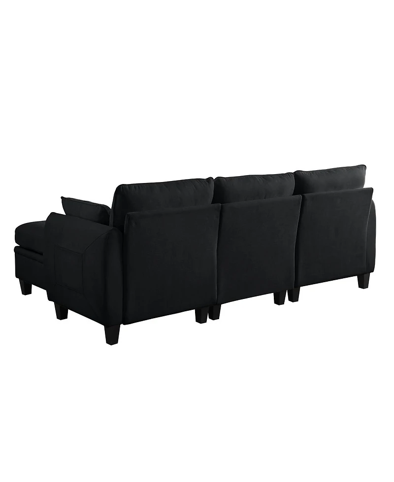 Streamdale Furniture Streamdale 85" Chenille Modular Sectional Sofa w/ Storage Ottoman
