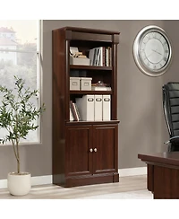 Yigii Five-Shelf Bookcase with Storage Doors and Adjustable Shelves