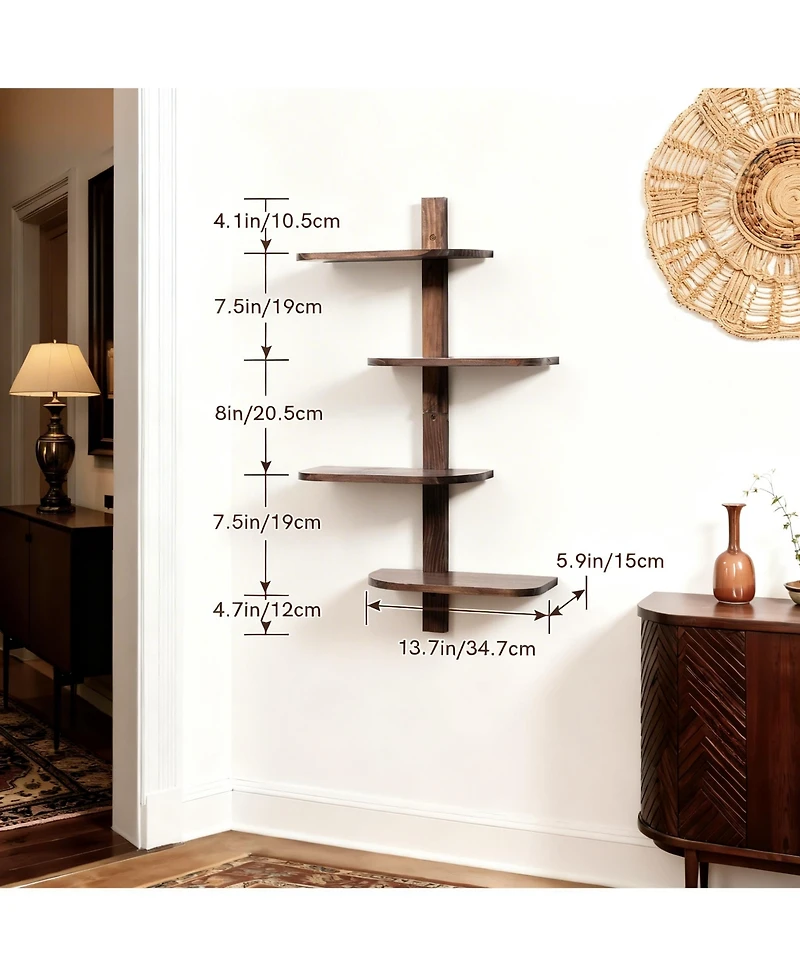 Yigii Floating Shelves - Diy Adjustable Design for Modern Home Decor