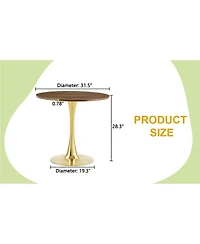 Streamdale Furniture Space-Saving Round Dining Table for Small Apartments