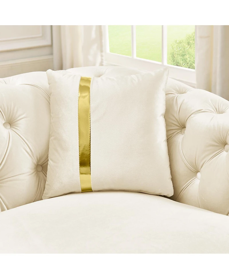 Streamdale Furniture 2-Piece Velvet Chesterfield Couch Set, 84.6" Sofa & 62.6" Loveseat