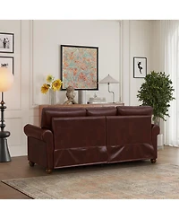 Streamdale Furniture Classic Living Room Nails Sofa Faux Leather