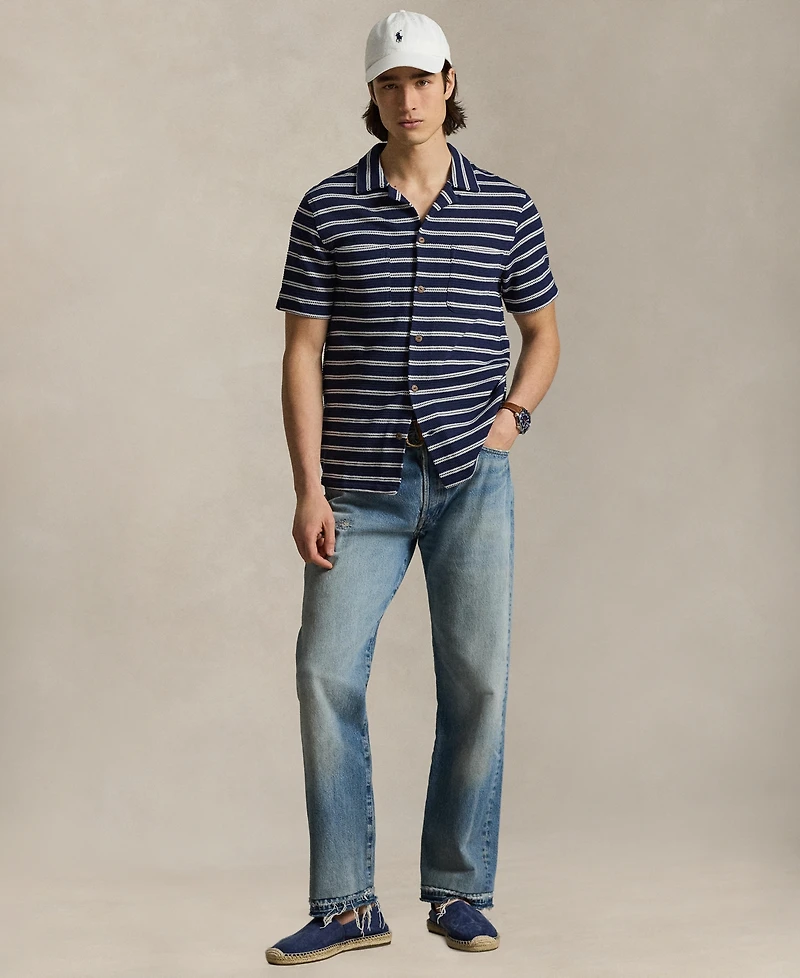 Polo Ralph Lauren Men's Striped Camp Collar Shirt