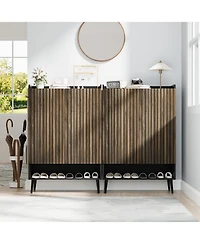 gaomon Large -Door Shoe Cabinet with Adjustable Shelves