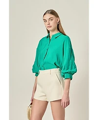 English Factory Women's Balloon Sleeve Shirt