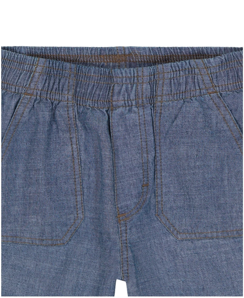 Kids Headquarters Boys' 2T-5T Short-Sleeve T-Shirt and Denim Shorts, 2-Piece Set