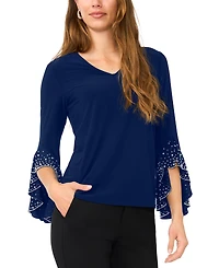 Msk Petite Long-Sleeve Dress