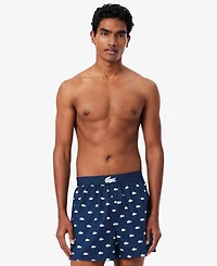 Lacoste Men's Miami Regular-Fit Open Woven Boxers, 3-Pack