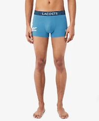Lacoste Men's Big Croc Logo Trunks, 3-Pack