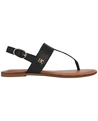 Tommy Hilfiger Women's Lenian T-Strap Flat Slingback Sandals