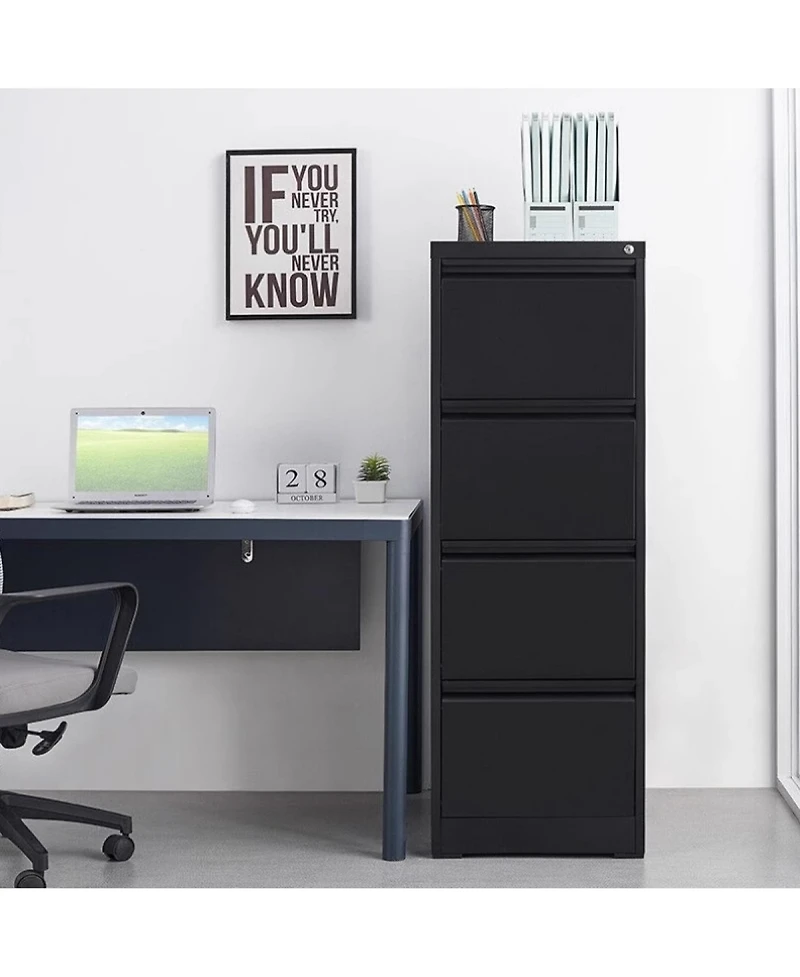 Rainsken 4 Drawer File Cabinet, Vertical Metal File Cabinet