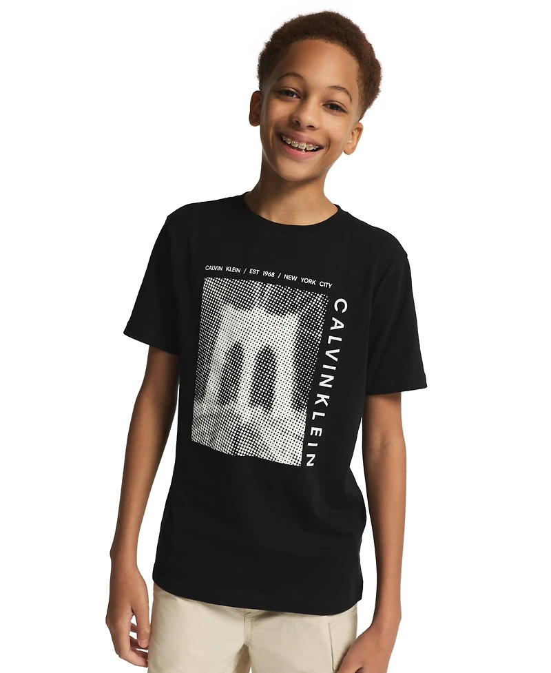 Calvin Klein Boys' 8-20 Bridge Short-Sleeve Crewneck T-Shirt