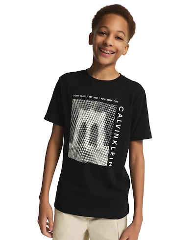 Calvin Klein Boys' 8-20 Bridge Short-Sleeve Crewneck T-Shirt
