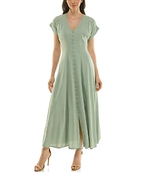 Taylor Women's Button-Front A-Line Dress