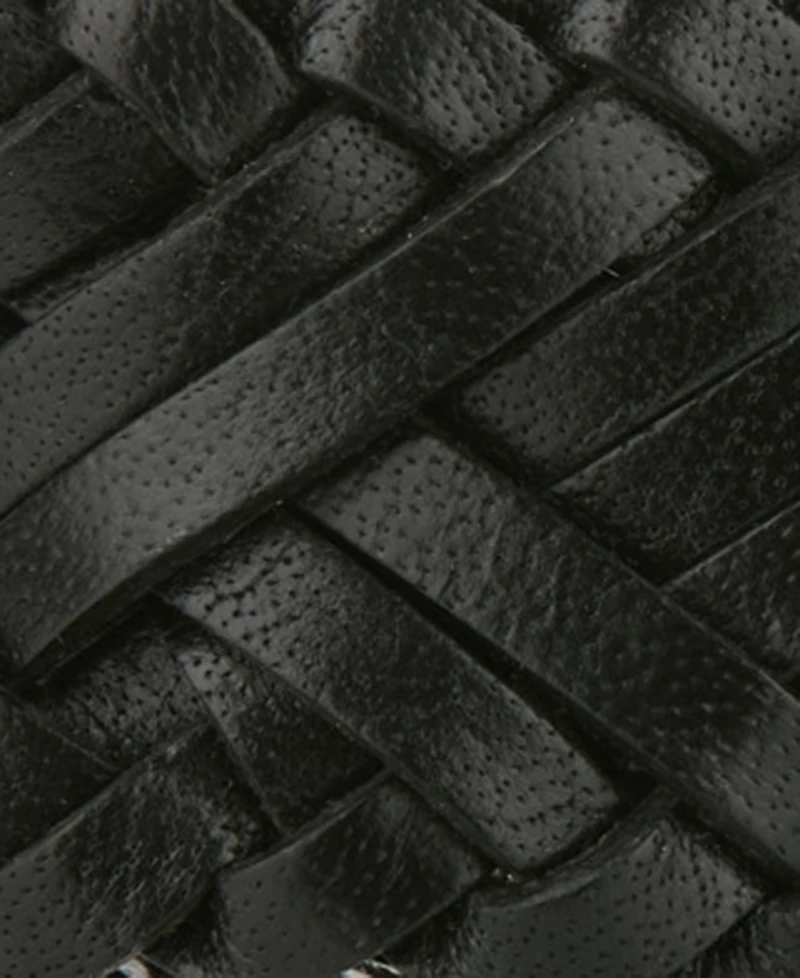 Perry Ellis Portfolio Men's Herringbone Braid Leather Belt