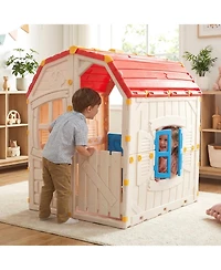 Slickblue Kids Playhouse with Openable Windows and Door for Indoor Use