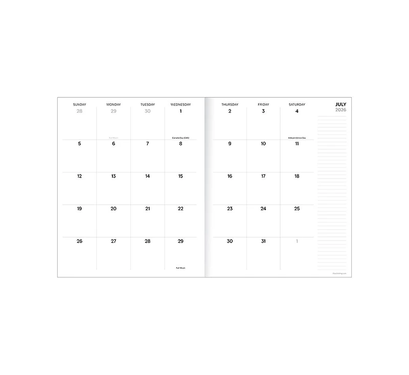 Tf Publishing Paper Goods July 2026 - June 2027 Large Monthly Planner