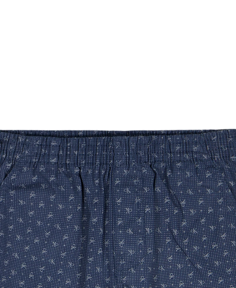 Calvin Klein Boys' 2T-7 Relaxed Logo T-Shirt and Printed Poplin Shorts, 2-Piece Set