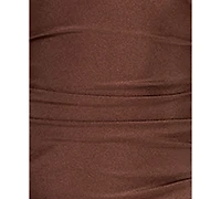 Katia Rae Juniors' Back Strap Sash Detail Fitted Midi Dress