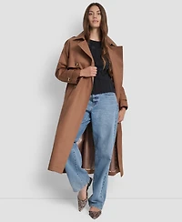 Dkny Jeans Women's Cotton Double-Breasted Trench Coat