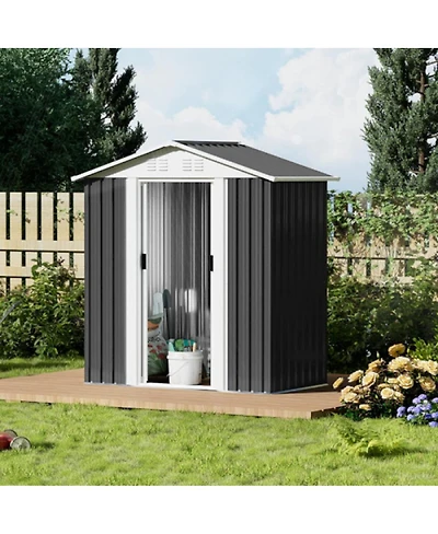 Streamdale Furniture Outdoor Storage Shed With Aluminum Alloy Frame With Base