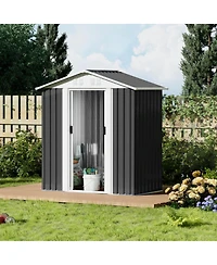 Streamdale Furniture Outdoor Storage Shed With Aluminum Alloy Frame With Base