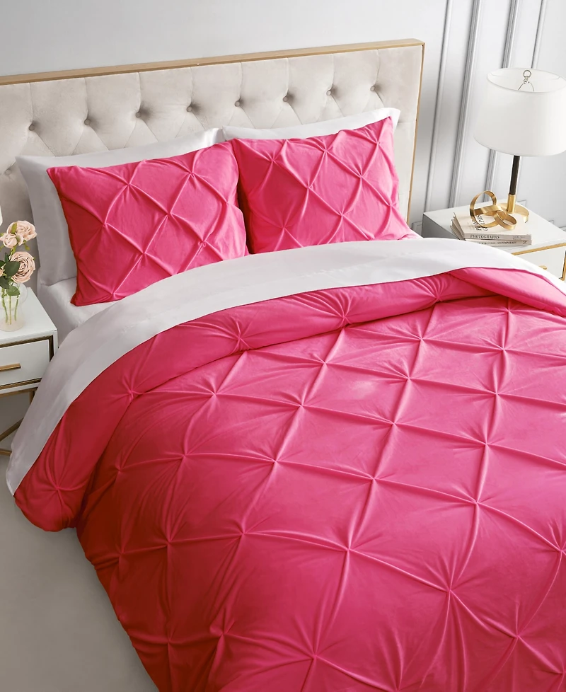 Juicy Couture Kiss Pleat Plush -Pc. Comforter Set