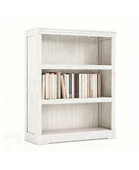 Yigii Adjustable 2-Tier Wood Bookshelf for Home Office & Living Room