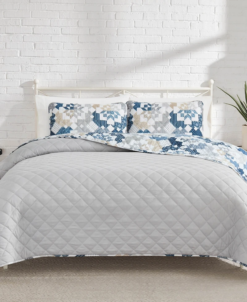Lucky Brand Serra Patch Reversible 3-Pc. Quilt Sets